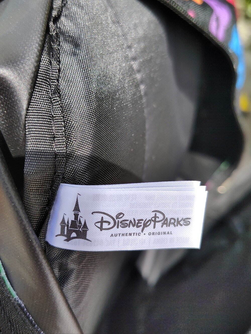 Authentic Disney Parks Mickey Mouse Black Multicolor Silhouette Large Backpack - Picture 9 of 12